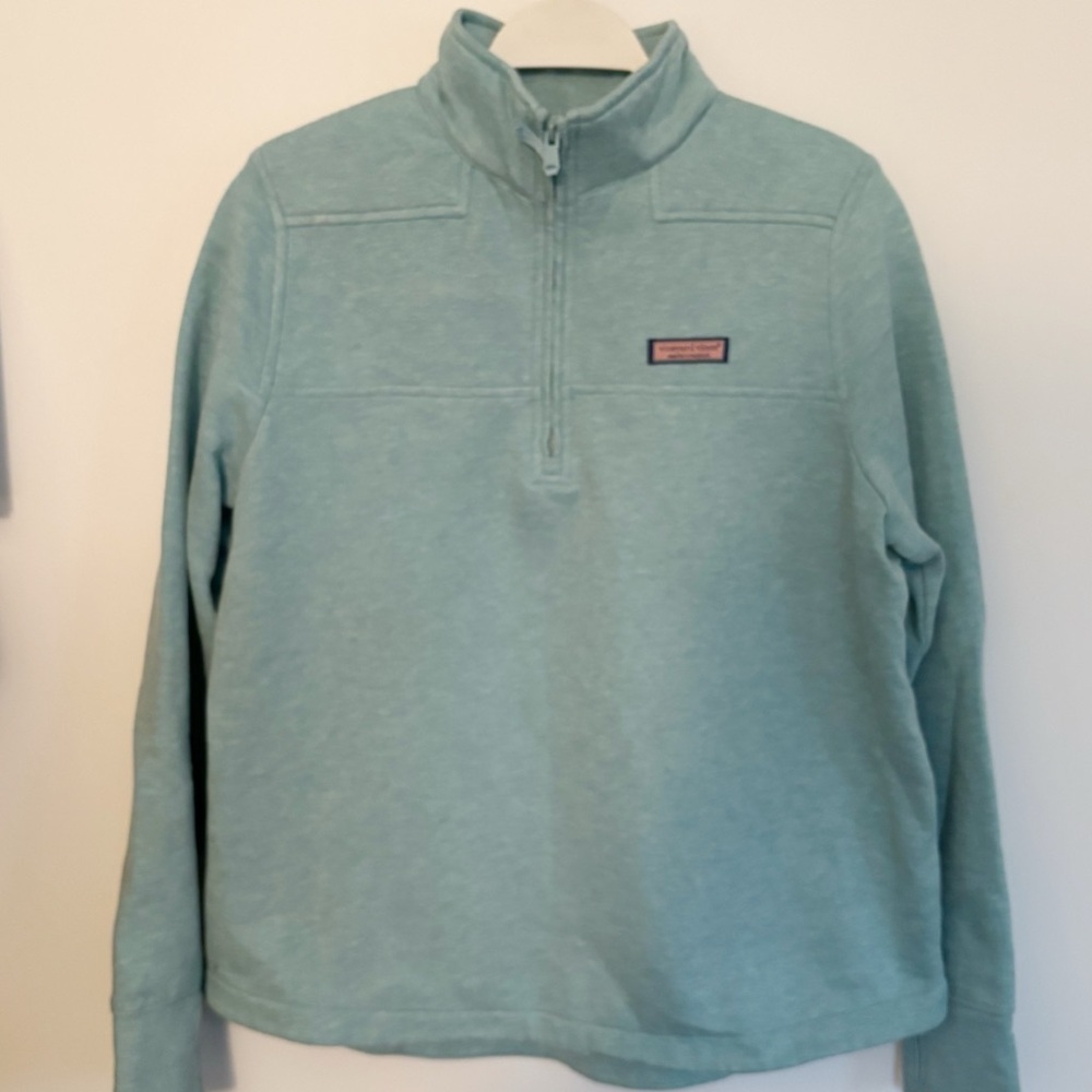 Vineyard Vines Women's Aqua Quaarter Zip-Up Sweatshirt -EUC